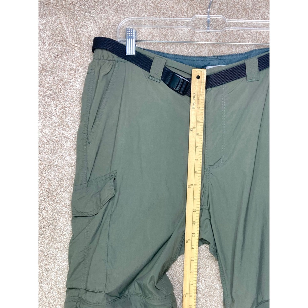 Columbia Convertible Cargo Hiking Pants Mens 38x30 Green Belted Outdoor Travel - Picture 7 of 12
